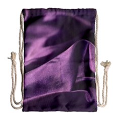 Shiny Purple Silk Royalty Drawstring Bag (large)