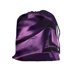 Shiny Purple Silk Royalty Drawstring Pouches (extra Large)