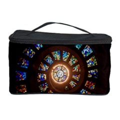 Stained Glass Spiral Circle Pattern Cosmetic Storage Case