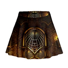 Fractal 3d Render Design Backdrop Mini Flare Skirt