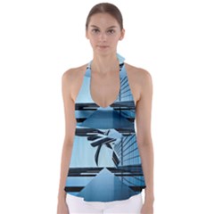 Architecture Modern Building Facade Babydoll Tankini Top