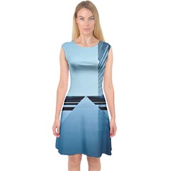 Architecture Modern Building Facade Capsleeve Midi Dress