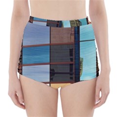 Glass Facade Colorful Architecture High-waisted Bikini Bottoms