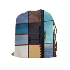 Glass Facade Colorful Architecture Drawstring Pouches (extra Large)