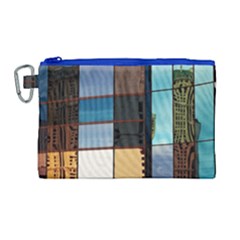 Glass Facade Colorful Architecture Canvas Cosmetic Bag (large)