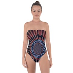 The Fourth Dimension Fractal Noise Tie Back One Piece Swimsuit