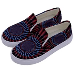 The Fourth Dimension Fractal Noise Kids  Canvas Slip Ons by BangZart