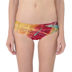Painting Watercolor Wax Stains Red Classic Bikini Bottoms