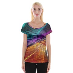 Graphics Imagination The Background Cap Sleeve Tops