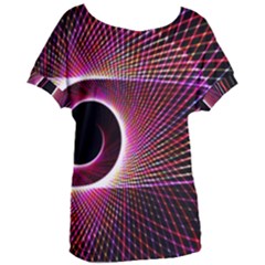 Grid Bent Vibration Ease Bend Women s Oversized Tee