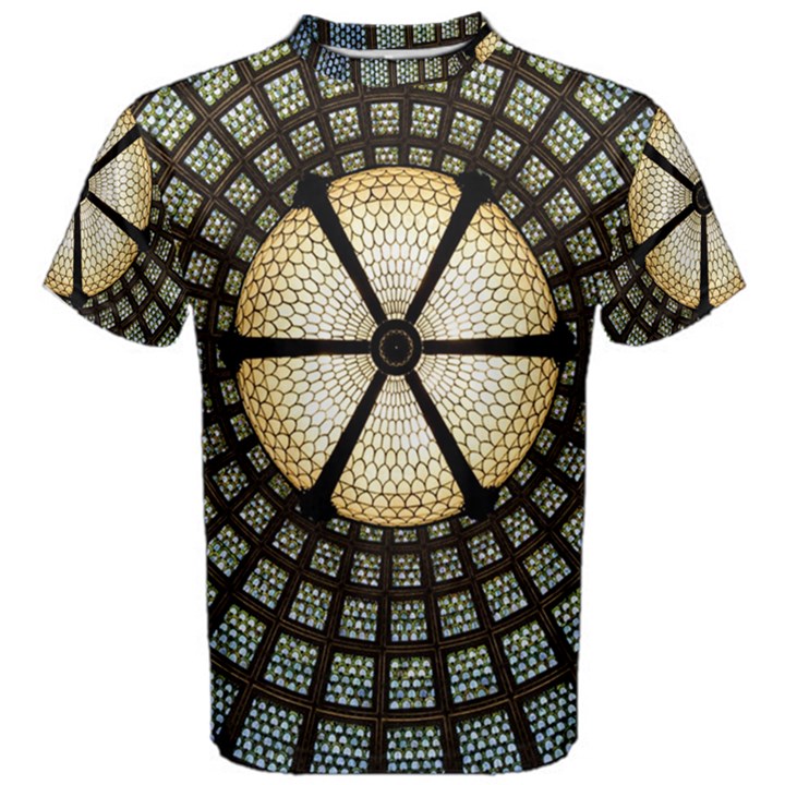 Stained Glass Colorful Glass Men s Cotton Tee