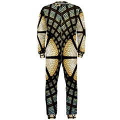 Stained Glass Colorful Glass Onepiece Jumpsuit (men) 