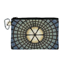 Stained Glass Colorful Glass Canvas Cosmetic Bag (medium)