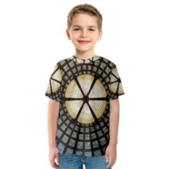 Stained Glass Colorful Glass Kids  Sport Mesh Tee