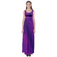 Abstract Fantastic Fractal Gradient Empire Waist Maxi Dress