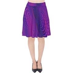 Abstract Fantastic Fractal Gradient Velvet High Waist Skirt