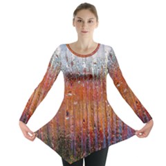 Glass Colorful Abstract Background Long Sleeve Tunic 