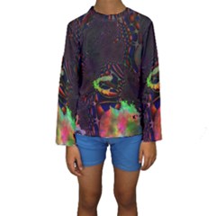 The Fourth Dimension Fractal Kids  Long Sleeve Swimwear