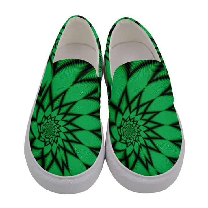 The Fourth Dimension Fractal Women s Canvas Slip Ons