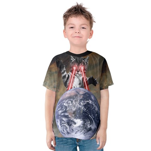 World Domination El Gato Kids  Cotton Tee by KickedFashion