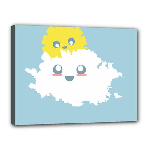 Cloud Cloudlet Sun Sky Milota Canvas 16  X 12  by BangZart