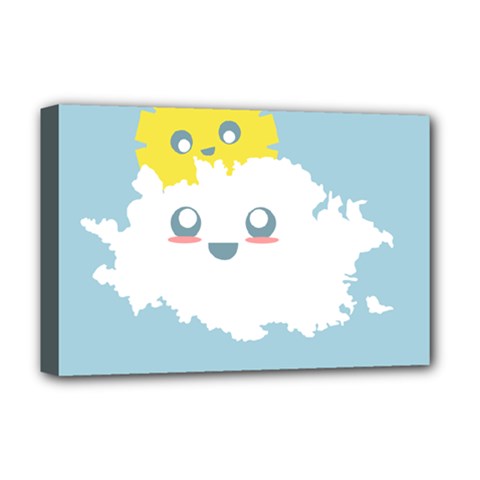 Cloud Cloudlet Sun Sky Milota Deluxe Canvas 18  X 12   by BangZart