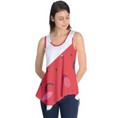 Watermelon Red Network Fruit Juicy Sleeveless Tunic