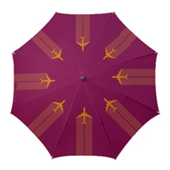 Airplane Jet Yellow Flying Wings Golf Umbrellas by BangZart