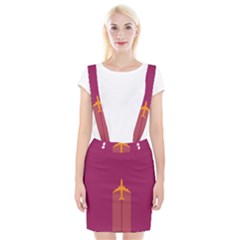 Airplane Jet Yellow Flying Wings Braces Suspender Skirt by BangZart