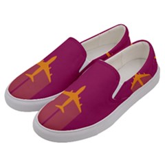 Airplane Jet Yellow Flying Wings Men s Canvas Slip Ons by BangZart
