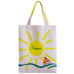 Summer Beach Holiday Holidays Sun Zipper Classic Tote Bag