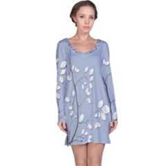 Branch Leaves Branches Plant Long Sleeve Nightdress by BangZart