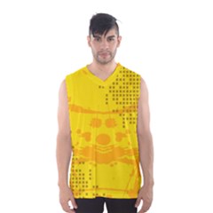 Texture Yellow Abstract Background Men s Basketball Tank Top