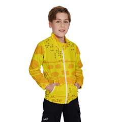 Texture Yellow Abstract Background Wind Breaker (kids) by BangZart