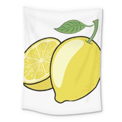 Lemon Fruit Green Yellow Citrus Medium Tapestry