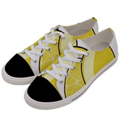 Lemon Fruit Green Yellow Citrus Women s Low Top Canvas Sneakers