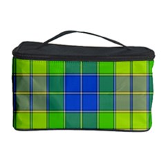 Spring Plaid Yellow Blue And Green Cosmetic Storage Case