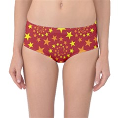 Star Stars Pattern Design Mid-waist Bikini Bottoms by BangZart