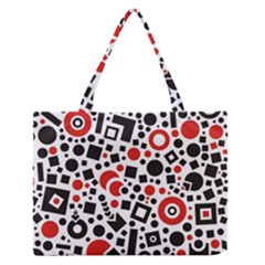 Square Objects Future Modern Zipper Medium Tote Bag