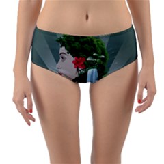 Digital Nature Beauty Reversible Mid-waist Bikini Bottoms by BangZart