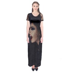 Vampire Woman Vampire Lady Short Sleeve Maxi Dress