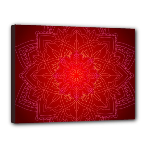 Mandala Ornament Floral Pattern Canvas 16  X 12  by BangZart