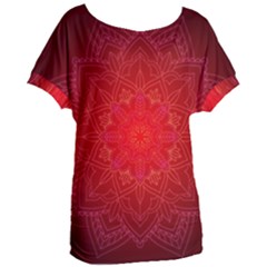 Mandala Ornament Floral Pattern Women s Oversized Tee