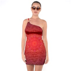 Mandala Ornament Floral Pattern One Soulder Bodycon Dress