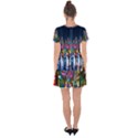 Abstract Vibrant Colour Cityscape Drop Hem Mini Chiffon Dress View2