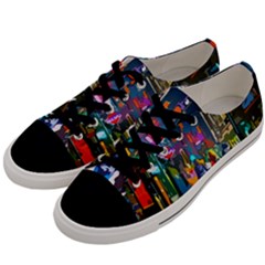 Abstract Vibrant Colour Cityscape Men s Low Top Canvas Sneakers by BangZart