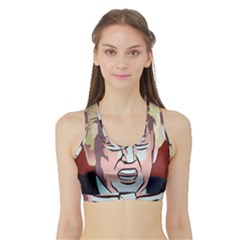 Donald Trump Pop Art President Usa Sports Bra With Border by BangZart