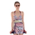 Donald Trump Pop Art President Usa Halter Dress Swimsuit  View1