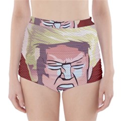 Donald Trump Pop Art President Usa High-waisted Bikini Bottoms