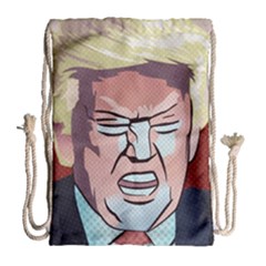 Donald Trump Pop Art President Usa Drawstring Bag (large)